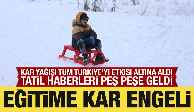 Kar yağışı Türkiye'yi etkisi altına aldı: Tatil haberleri peş peşe geldi