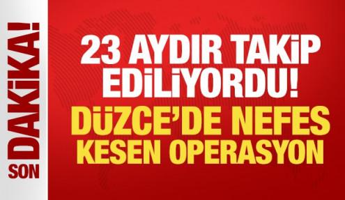 Son Dakika.... 23 aydır takip ediliyordu! Düzce'de nefes kesen operasyon