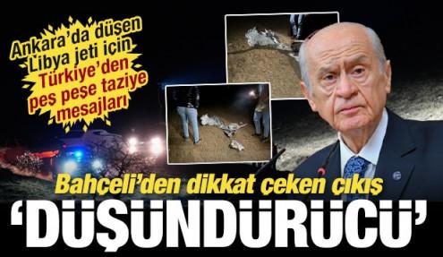 Türkiye'den peş peşe taziye mesajları! Ankara'da Libya jeti düştü, tüm askeri heyet öldü!