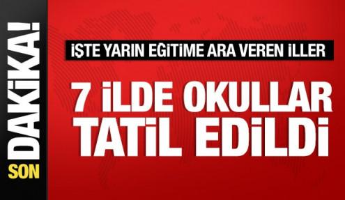 2 Ocak 2026 Cuma günü okullar tatil edildi: İşte eğitime ara verilen iller