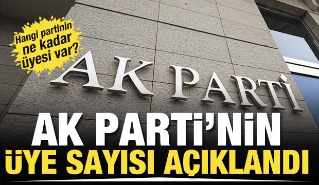 AK Parti'nin üye sayısı açıklandı! Hangi partinin ne kadar üyesi var?