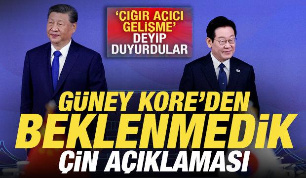 Güney Kore'den sürpriz Çin açıklaması! 'Çığır açıcı bir gelişme' deyip duyurdular