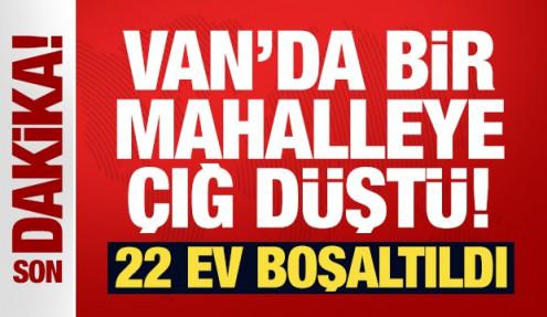 Van'da bir mahalleye çığ düştü: 1 kişi kayıp, 22 ev boşaltıldı