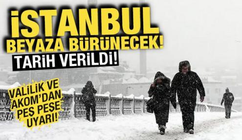 Valilik ve AKOM'dan peş peşe uyarı! İstanbul beyaza bürünecek