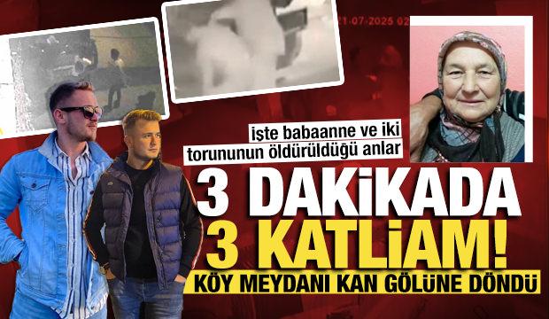 Babaanne ve iki torununun öldürüldüğü bıçaklı katliamın görüntüleri ortaya çıktı
