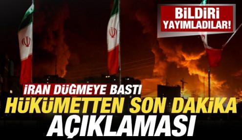 İran düğmeye bastı! Hükümetten son dakika açıklaması! Bildiri yayımladılar