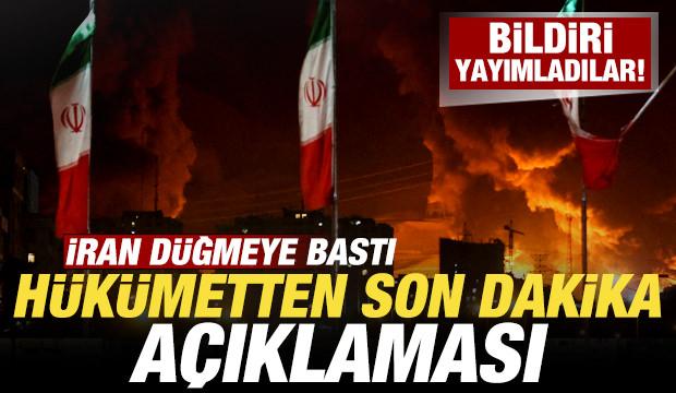 İran düğmeye bastı! Hükümetten son dakika açıklaması! Bildiri yayımladılar