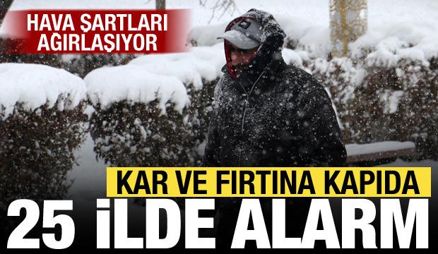 Kar, fırtına, çığ... Meteoroloji 25 il için sarı kodlu uyarı verdi!