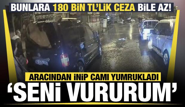 Pendik’te trafikte kavga: Servis minibüsünün camını yumruklayıp tehdit etti: Seni vururum