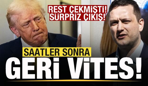 Trump'a rest çekmişti! Saatler sonra geri vites! Sürpriz ABD çıkışı!