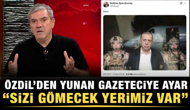 Yılmaz Özdil'den Yunan gazeteciye ayar: Erdoğan'ın terliğini bile alamazsınız...