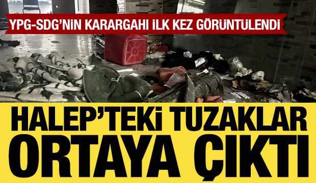 YPG/SDG'nin Halep'te karargaha &ccedil;evirdiği hastane g&ouml;r&uuml;nt&uuml;lendi