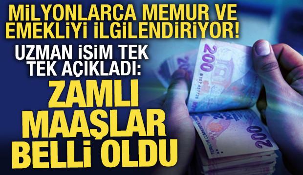Zamlı memur ve emekli maaşları belli oldu