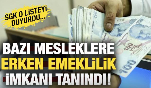 Bu meslekleri yapanlar 5 yıl daha erken emekli olacak! SGK listeyi genişletti