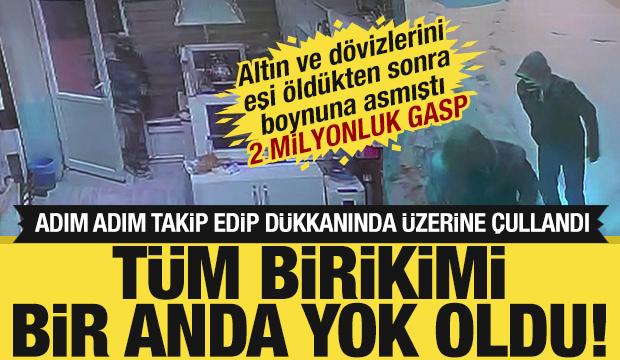 Eşi &ouml;ld&uuml;ğ&uuml; i&ccedil;in t&uuml;m birikimini yanında taşıyordu: D&uuml;kkanının &ouml;n&uuml;nde gasp edildi!