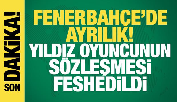 Fenerbahçe'de ayrılık! Yıldız oyuncunun sözleşmesi feshedildi
