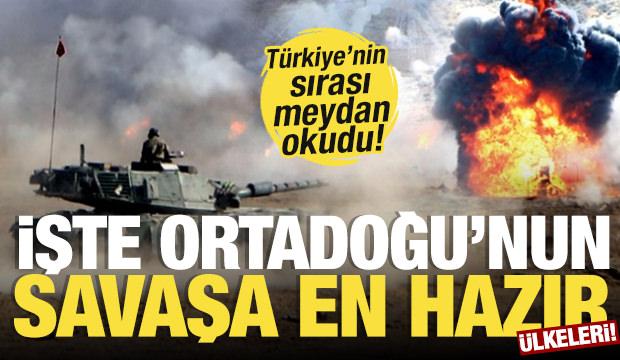 Gerilim tırmanıyor! Ortadoğu&rsquo;da savaşa en hazırlıklı &uuml;lkeler a&ccedil;ıklandı: T&uuml;rkiye ka&ccedil;ıncı?