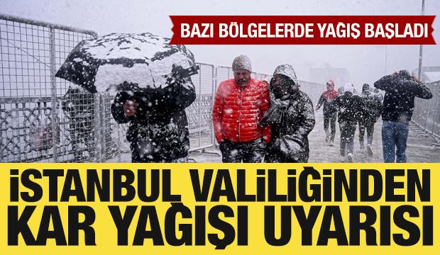  İstanbul'da kar yağışı başladı