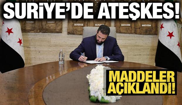 Son dakika: Şara duyurdu: Suriye'nin kuzeydoğusunda ateşkes imzalandı! Maddeler a&ccedil;ıklandı