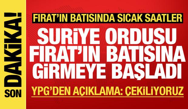 Suriye ordusu Fırat Nehri’nin batısına girmeye başladı