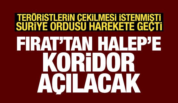 Suriye Ordusu, Fırat Nehri'nin batısındaki sivillerin tahilyesi i&ccedil;in koridor a&ccedil;acak