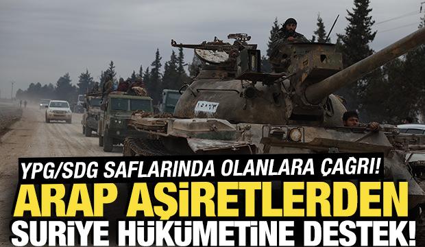 Arap aşiretlerden Suriye hükümetine destek! SDG saflarında olanlara çağrı