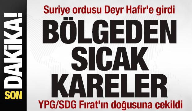 Terör örgütü YPG/SDG'nin çekilmesiyle Suriye ordusu Deyr Hafir'e girdi