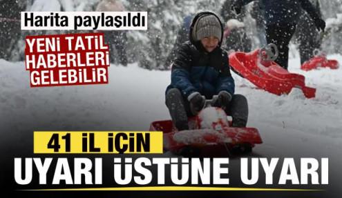 Türkiye beyaza bürünecek! Yeni harita paylaşıldı! 41 il için son dakika kar uyarısı