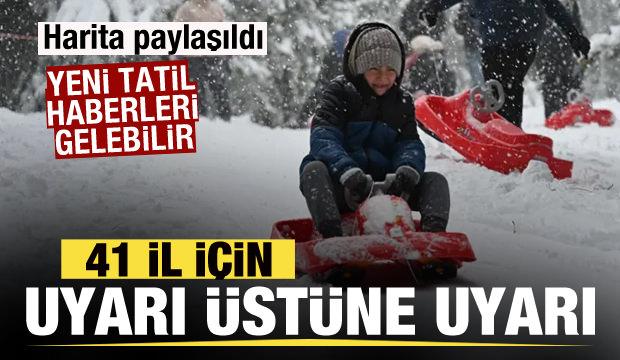 Türkiye beyaza bürünecek! Yeni harita paylaşıldı! 41 il son dakika kar uyarısı