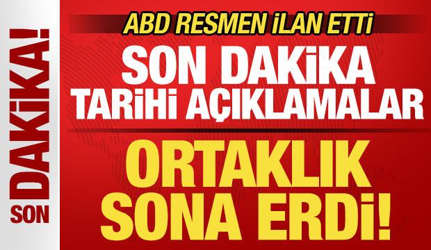 ABD resmen ilan etti! Son dakika tarihi açıklama: YPG artık birinci ortağımız değil