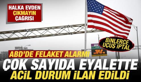 ABD'de felaket alarmı! Çok sayıda eyalette acil durum ilan edildi: Binlerce uçuş iptal
