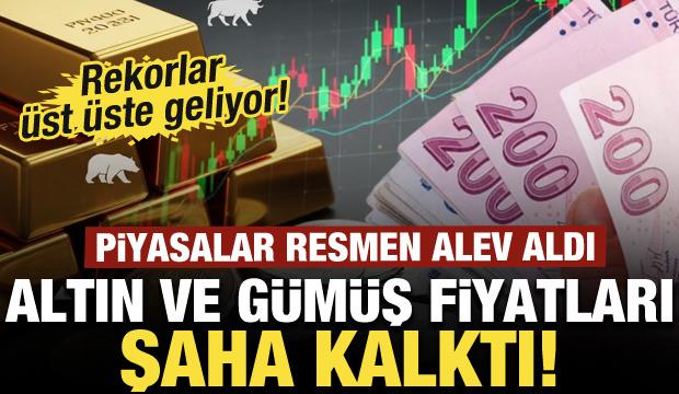 Altın  ve gümüş fiyatları şaha kalktı! Tarihin en yüksek seviyesi!