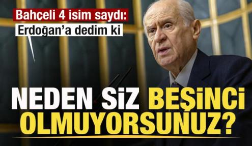 Bahçeli'den 'Kudüs' mesajı: Cumhurbaşkanı’na dedim ki: Neden siz beşinci olmuyorsunuz?