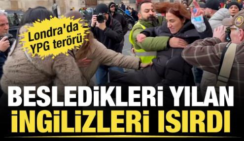 Bölücü terör örgütü YPG'nin uzantıları Londra'da kadınlara saldırdı