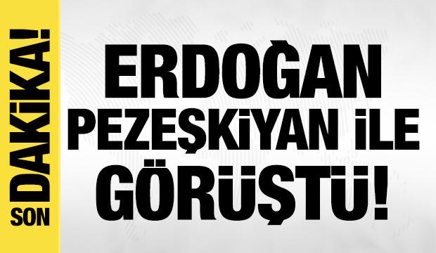 Cumhurbaşkanı Erdoğan, Pezeşkiyan ile görüştü