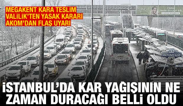 Megakent kara teslim! İstanbul'da kar yağışının ne zaman sona ereceği belli oldu