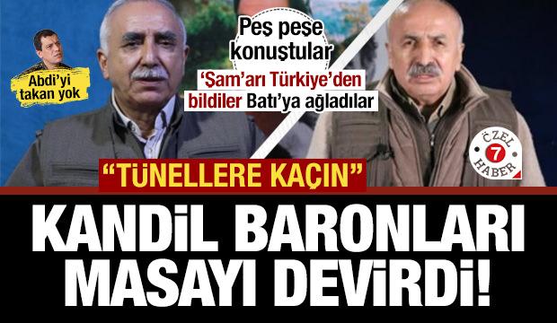 Kandil baronları Suriye'de masayı devirdi! Peş peşe açıklamalar... 'Tünellere saklanın'