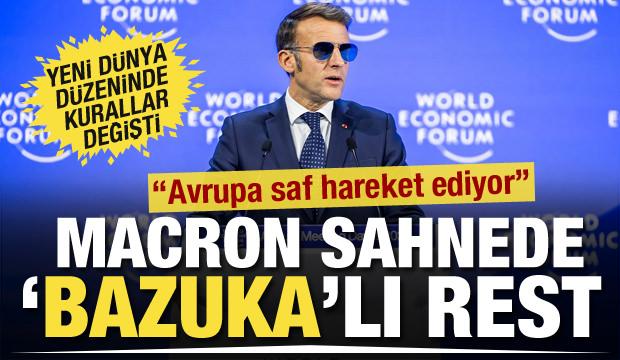 Macron sahnede! Davos'ta ABD'ye karşı 'ticaret bazukası' çağrısı