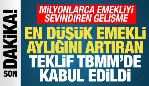 Milyonlarca emekliyi ilgilendiriyor: Emekli aylığını artıran teklif TBMM'de kabul edildi