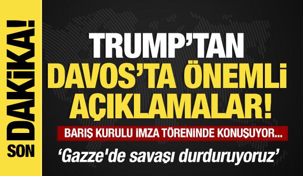Son dakika... Trump, Davos'taki imza töreninde konuşuyor! 