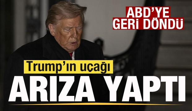 Son dakika: Trump'ın uçağı arıza yaptı! ABD'ye geri döndü