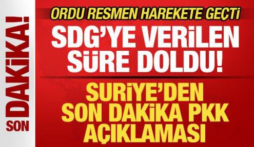 Suriye'den son dakika SDG açıklaması! Ateşkes sona erdi! PKK'ya karşı düğmeye basıldı
