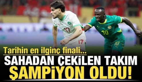 Tarihin en ilginç finali... Sahadan çekilen takım şampiyon oldu
