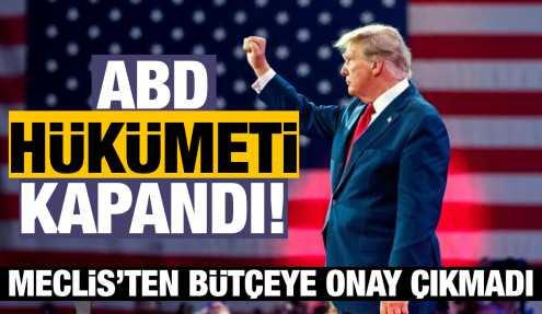 ABD'de hükümet kapandı! Meclis'ten bütçeye onay çıkmadı