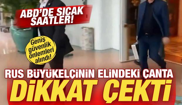 ABD'de sıcak saatler! Rus diplomatın &ccedil;antası dikkat &ccedil;ekti! G&uuml;venlik &ouml;nlemleri alındı