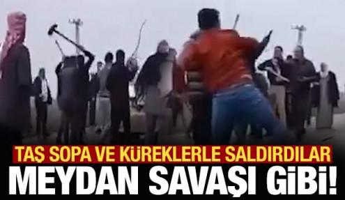 Arazi anlaşmazlığı sonrası meydan savaşı gibi kavga!