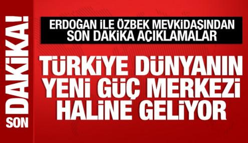 Cumhurbaşkanı Erdoğan ve Özbek mevkidaşından önemli açıklamalar
