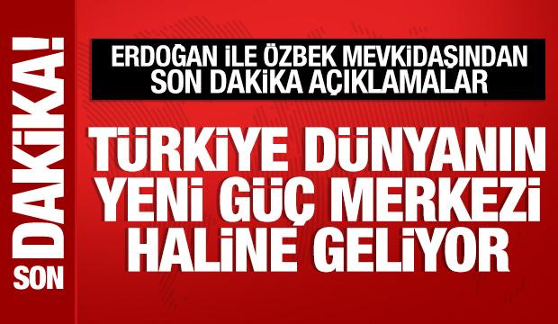 Cumhurbaşkanı Erdoğan ve Özbek mevkidaşından önemli açıklamalar
