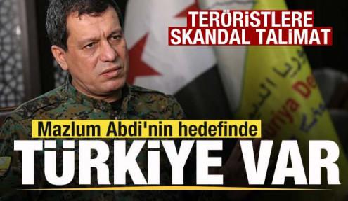 Mazlum Abdi'nin hedefinde Türkiye var! Teröristlere talimat verdi Fitne ifşa oldu
