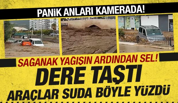 Mersin'de sel! Araçlar sulara kapıldı, cadde ve sokaklar göle döndü!